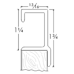 Satin Clear Anodized 3" Architectual Finger Pull by Epco - Front View