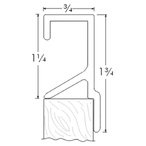 Satin Brass Finger Pull for 3/4" Panels by Epco