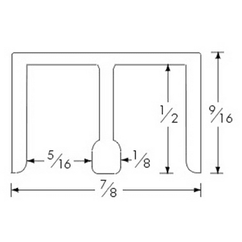 Clear Anodized Aluminum Upper Guide for Sliding Doors