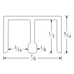 Clear Anodized Aluminum Upper Guide for Sliding Doors