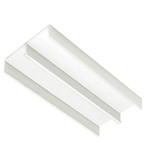 Clear anodized finish sliding upper guide for 3" wood bypass doors