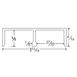 Clear Anodized Aluminum Finish Sliding Door Upper Guide