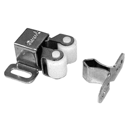 5041 Double Roller Catch with Strike Plate/Screws, Zinc Plated - Main Image