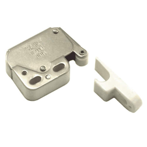 505 Mini Non-Magnetic Push/Touch Latch, Nickel Plated - Main Image