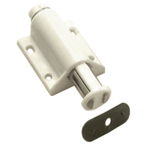 507 Single Magnetic Touch Latch, White - Main Image