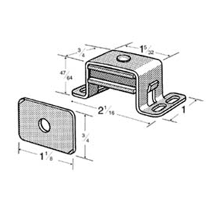 591 Magnetic Catch, Aluminum Polybag - Alt Image 1