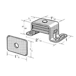 591 Magnetic Catch, Aluminum 250/Box - Alt Image 1