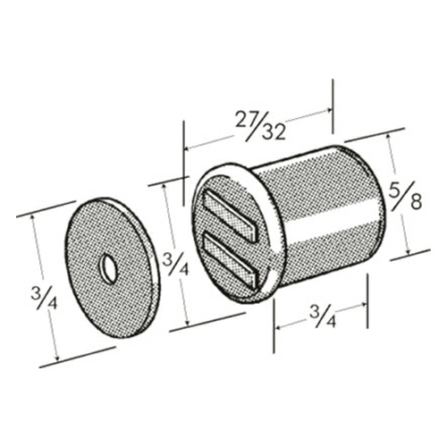 600 Single Magnetic Catch with Strick Plate/Screws, Aluminum - Alt Image 1