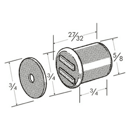 600 Single Magnetic Catch with Strick Plate/Screws, Aluminum - Alt Image 1