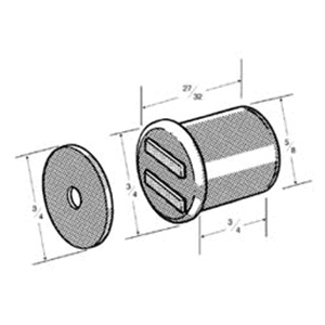 600 Round Magnetic Catch, Aluminum - Alt Image 1