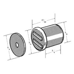 600 Round Magnetic Catch, Aluminum - Alt Image 1