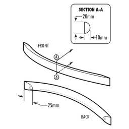 Elegantly finished, modern and sophisticated 192mm Architectural Arch Pull from Epco