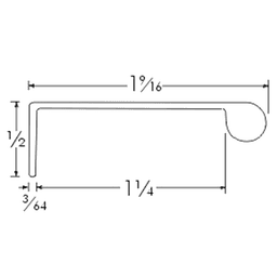 Epco 3" Edge Pull, Satin Clear Anodized - Product Image 3