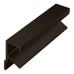 Epco DP 6'''' No-Holes Rectangle Drawer Pull in Satin Black Anodized Finish for 3/4" Material Thickness