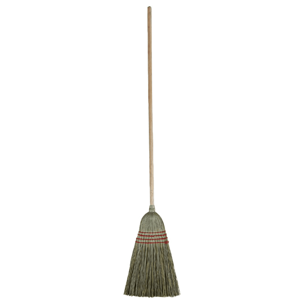 Boardwalk 55" Mixed Fiber Maid Broom with Fiber Bristles, Natural Main - Image