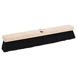 Boardwalk 18" x 2-1/2" Floor Brush Head with Tampico Fiber Bristles, Black Main - Image