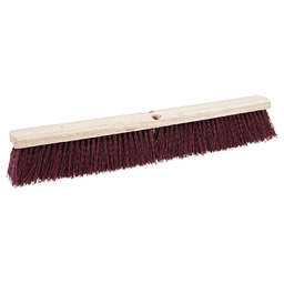 Boardwalk 24" x 3-1/2" Floor Brush Head with Stiff Polypropylene Bristles, Maroon Main - Image