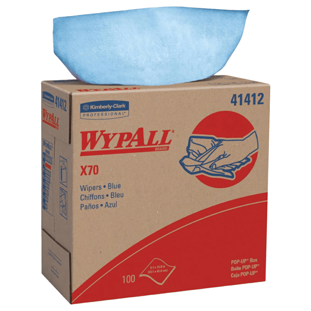 WypAll X70 Cloth, Blue, 9-1/8" x 16-51/64" (10 Box/Case) Main - Image