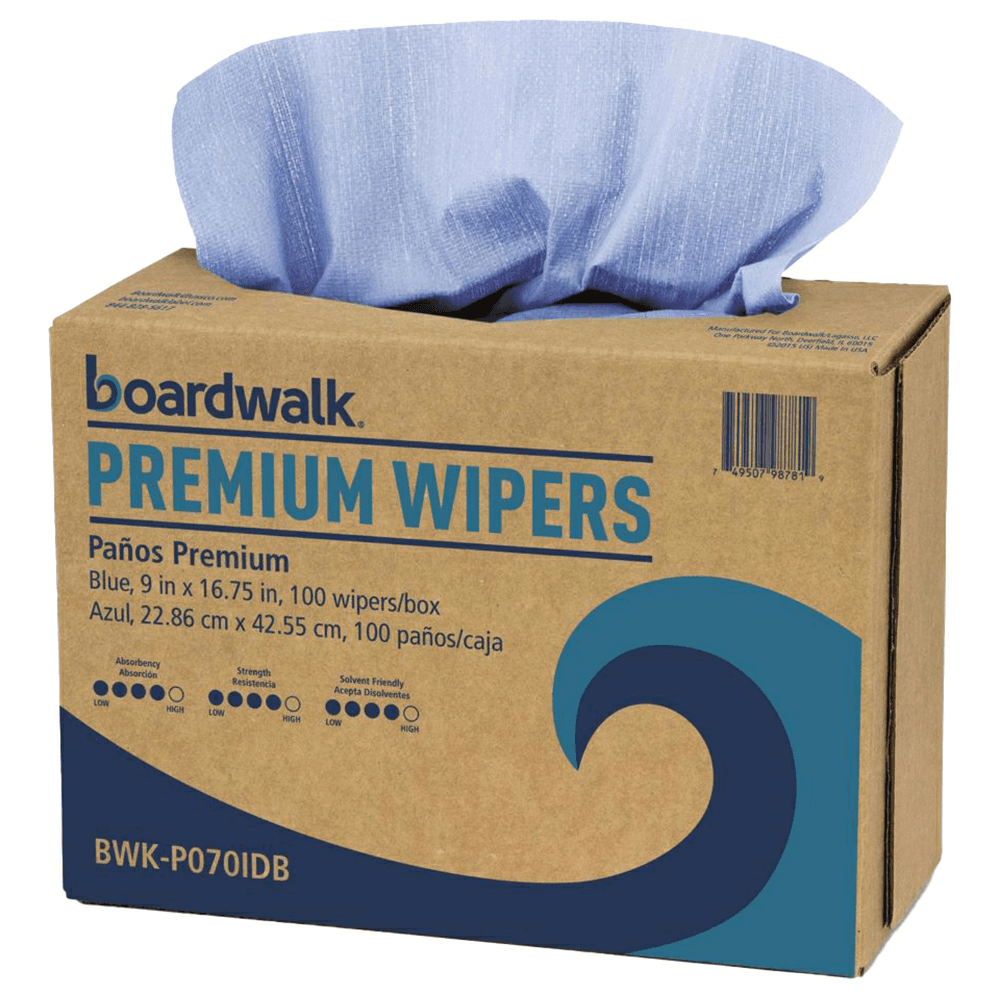 Boardwalk Premium Wiper, Blue, 9" x 16-3/4" (10 Box/Case) Main - Image