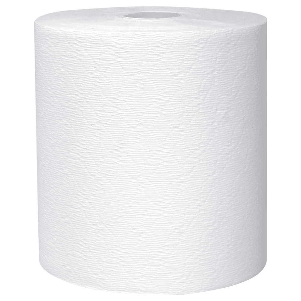 Kleenex 1-Ply Hard Roll Paper Towel with Premium Absorbency Pocket, White, 8" x 600' (6 Roll/Box) Main - Image