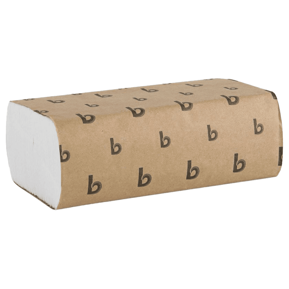 Boardwalk 1-Ply Multifold Paper Towel, White, 9" x 9-29/64" (250/Pack) Main - Image