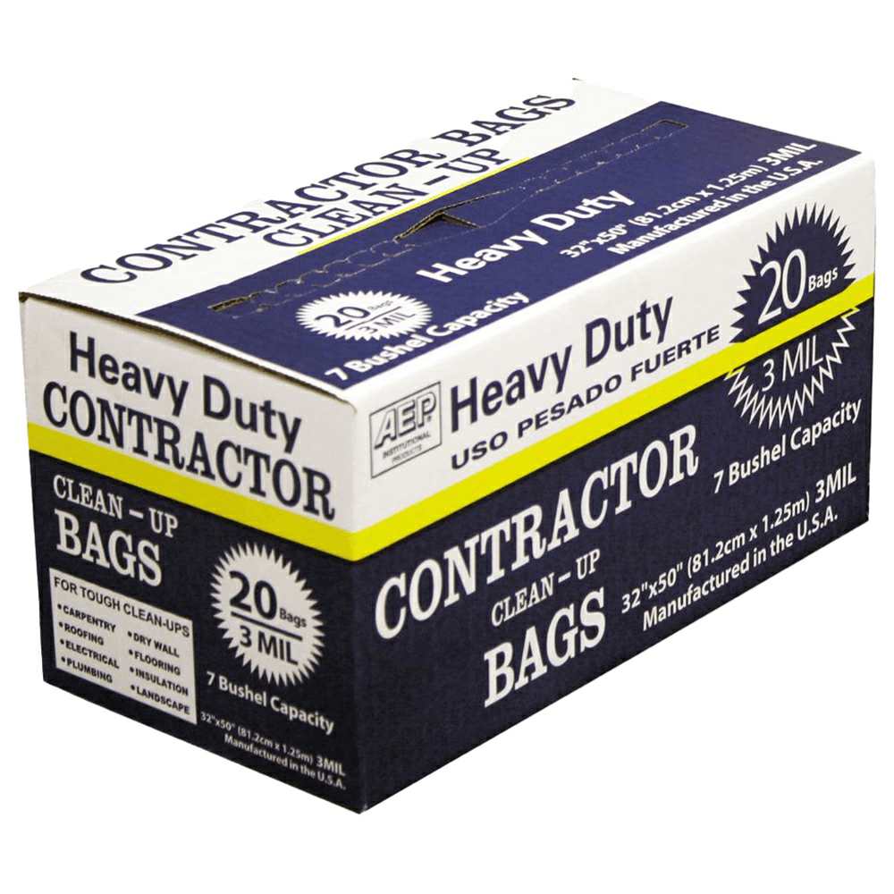 30 Gallon Heavy-Duty Contractor Clean-Up Bag, Black (20/Box) Main - Image