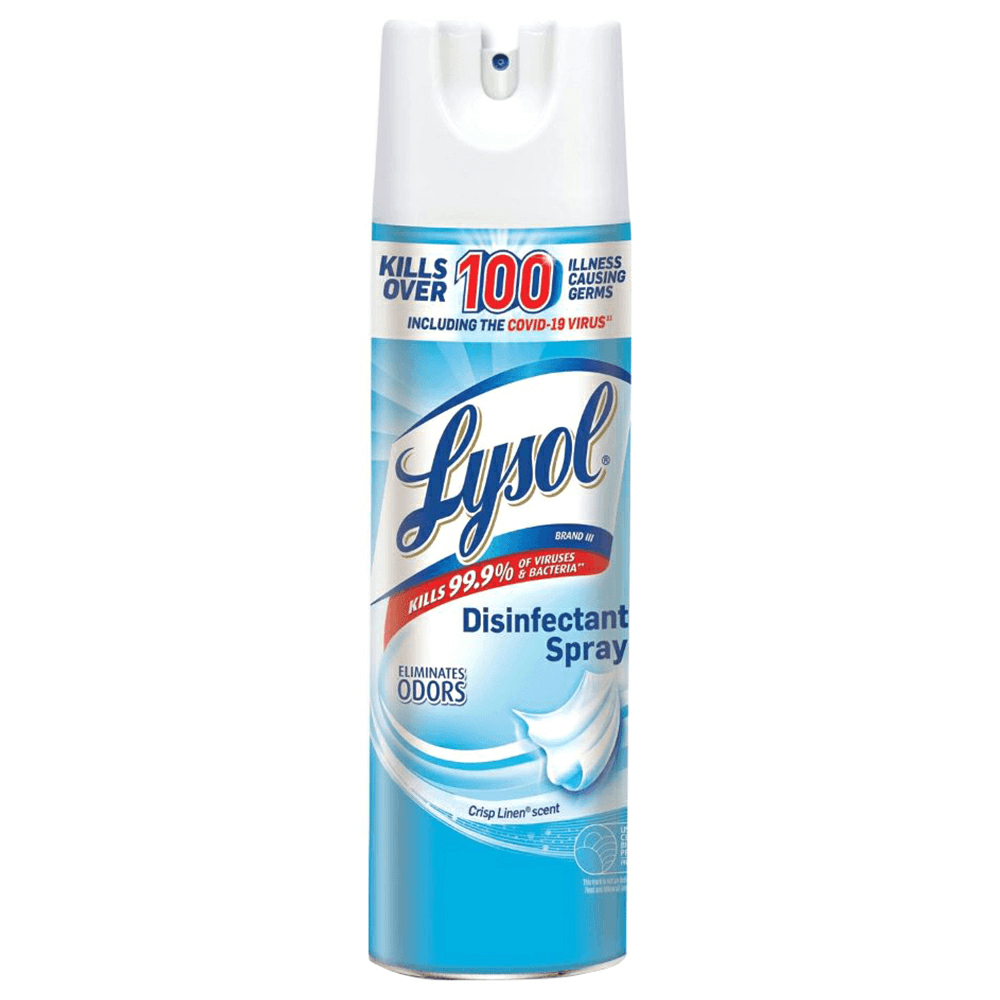Lysol Crisp Linen Scent Disinfectant Spray, 19 oz Aerosol Spray Can Main - Image