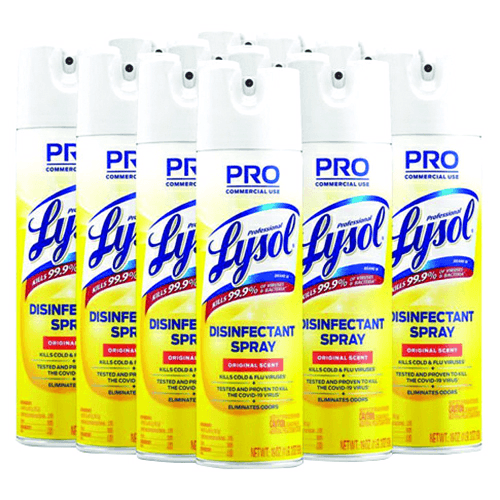 Lysol Original Scent Disinfectant Spray, 19 oz Aerosol Spray (12/Box) Main - Image