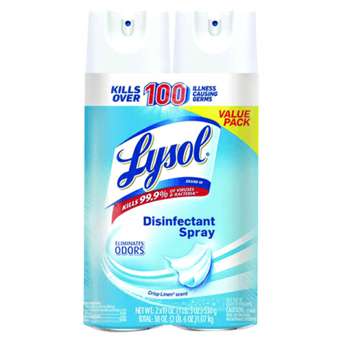 Lysol Crisp Linen Scent Disinfectant Spray, 19 oz Aerosol Spray (8/Box) Main - Image