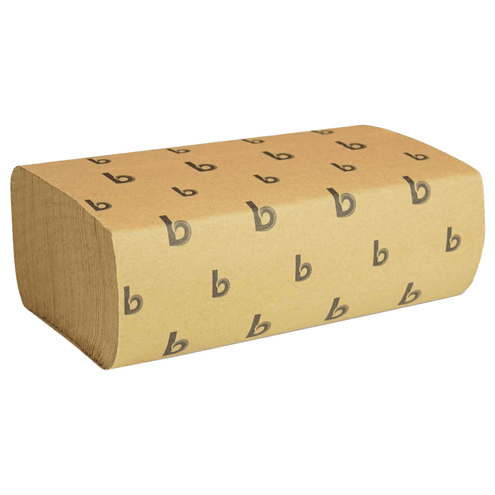 Boardwalk 1-Ply Multifold Paper Towel, Natural, 9" x 9-29/64" (250/Pack) Main - Image