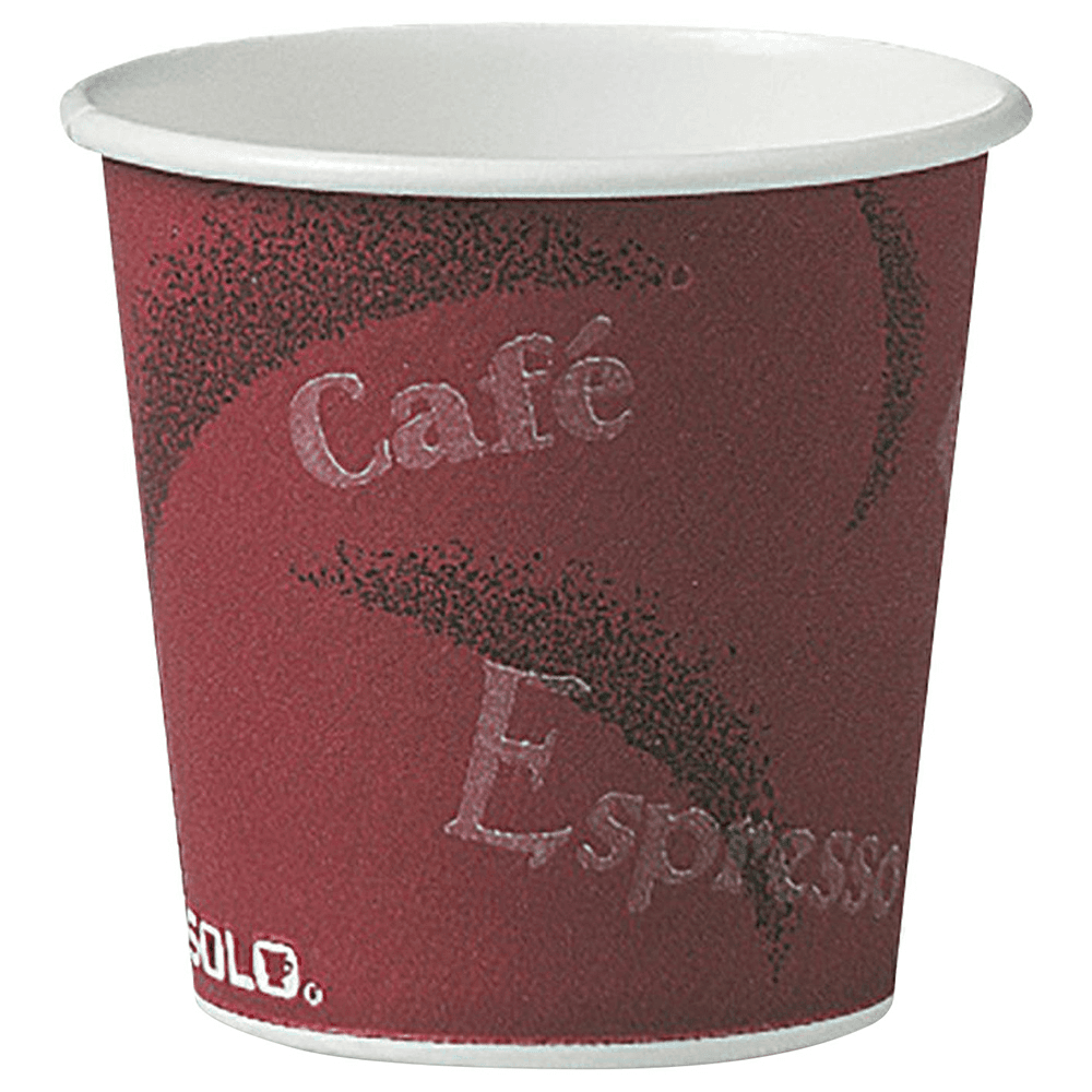 Solo Bistro Single Sided Poly Paper Hot Cup, 4 oz (1000/Box) Main - Image