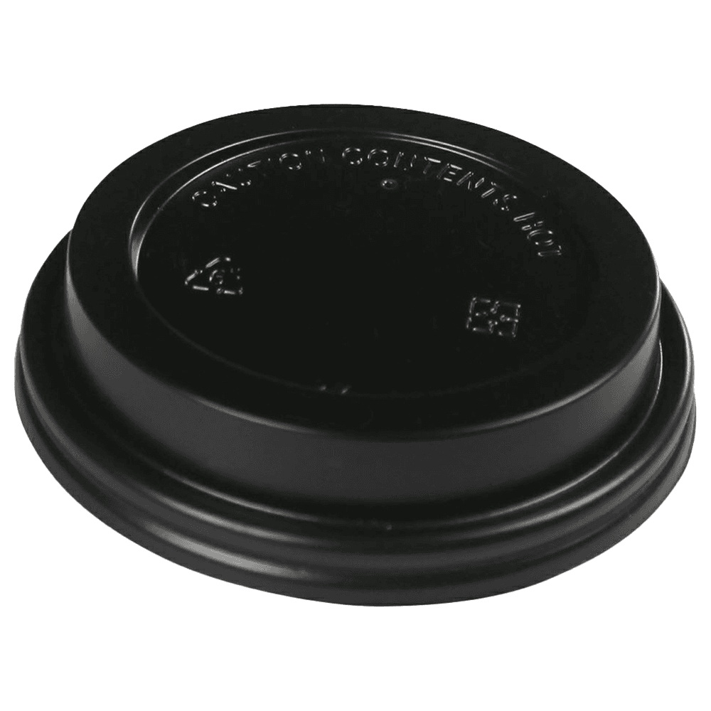 Boardwalk Polystyrene Hot Cup Lid, Black Main - Image