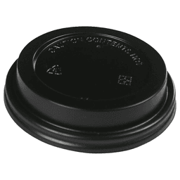 Boardwalk Polystyrene Hot Cup Lid, Black Main - Image