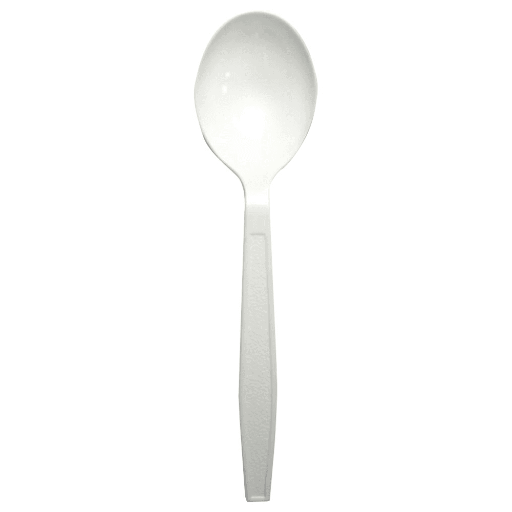 Boardwalk Heavyweight Polypropylene Cutlery Spoon, White (1000/Box) Main - Image