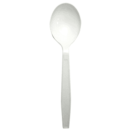 Boardwalk Heavyweight Polypropylene Cutlery Spoon, White (1000/Box) Main - Image