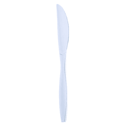 Heavyweight Polypropylene Cutlery, Knife, White, 1000/Carton