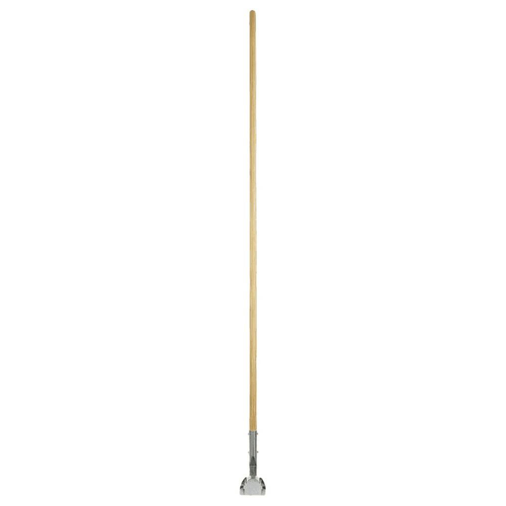 Boardwalk 60" Lacquered Wood Swivel Head Clip-On Dust Mop Handle, Natural Main - Image