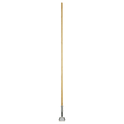 Boardwalk 60" Lacquered Wood Swivel Head Clip-On Dust Mop Handle, Natural Main - Image