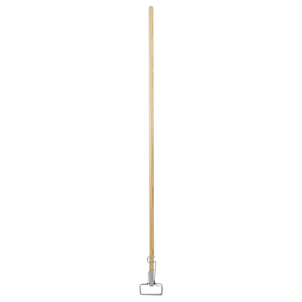 Boardwalk 60" Spring Grip Metal Head Mop Handle, Natural Main - Image