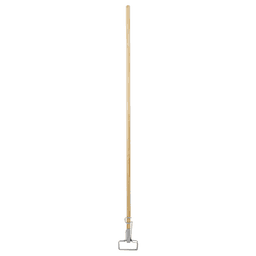 Boardwalk 60" Spring Grip Metal Head Mop Handle, Natural Main - Image