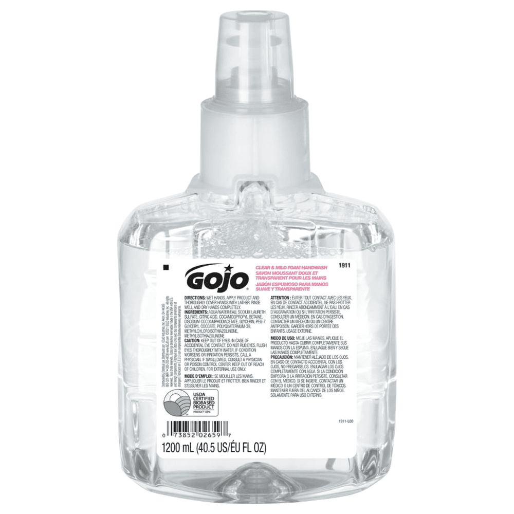Gojo Fragrance-Free Hand Wash Refill for LTX-12 Dispenser, 1.2L Main - Image