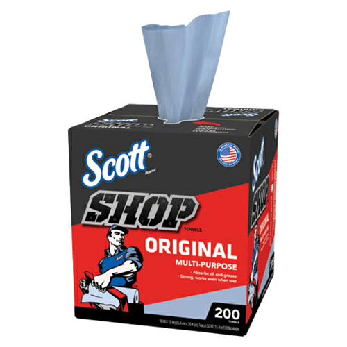 Scott 1-Ply Shop Towel Roll, Blue (8 Box/Case) Main - Image