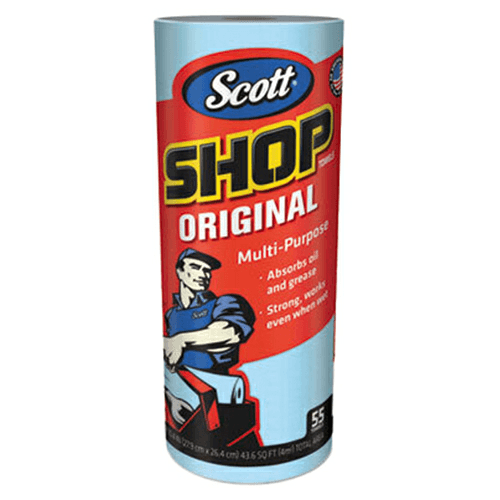 Scott 1-Ply Shop Towel Roll, Blue (12/Box) Main - Image