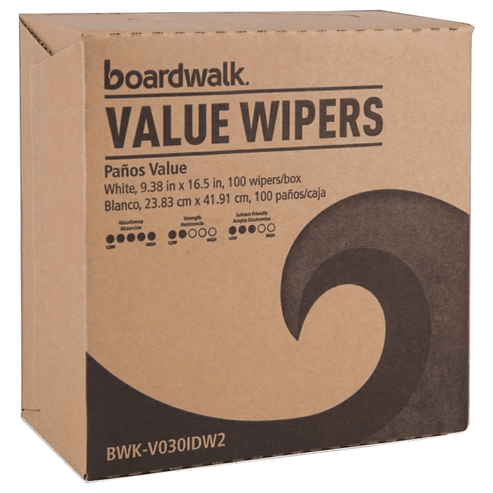 Boardwalk Value Wiper, White, 9-21/64" x 16-1/2" (9 Box/Case) Main - Image