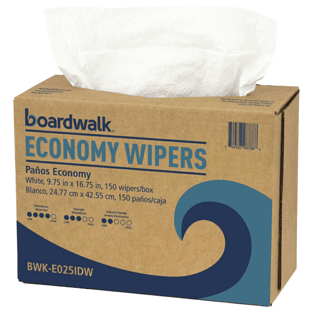 Boardwalk 4-Ply Scrim Wiper, White, 9-3/4" x 16-3/4" (6 Box/Case) Main - Image