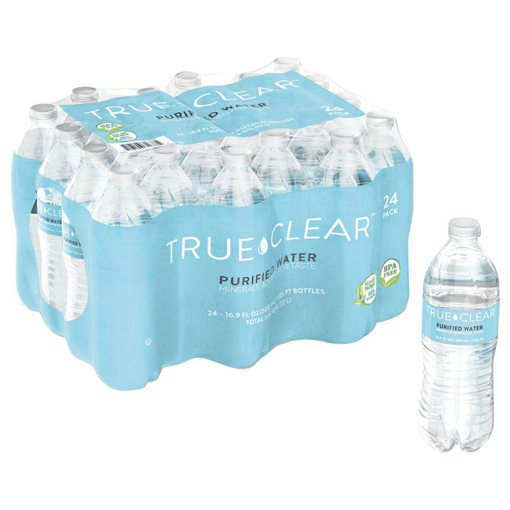 True Clear Purified Water Bottle, 16.9 oz Bottle (84 Case/Pallet) Main - Image