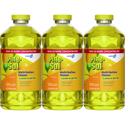 Pine-Sol Lemon Fresh Scent Cleaner Concentrate, 80 oz Bottle (3/Box) Main - Image