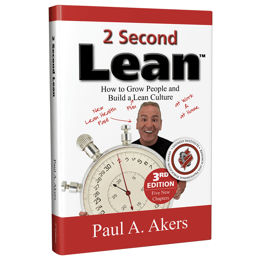 Close-up of 3rd edition Lean 2 Second Lean book cover