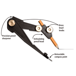 AccuScribe Pro - Oversized Thumb Screw & Removable Compass Point with Storage Clip