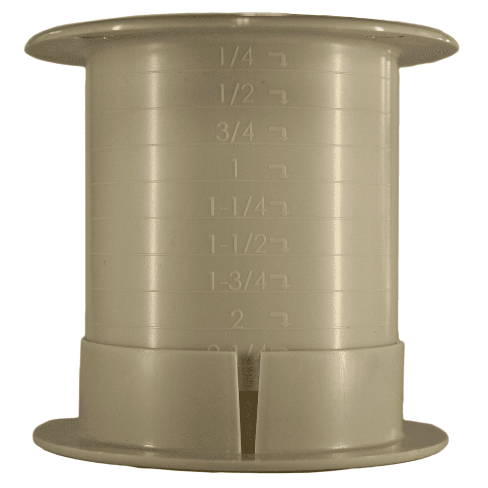 Fastcap 2-1/2" Dual Sided Grommet - Almond - Installation Example